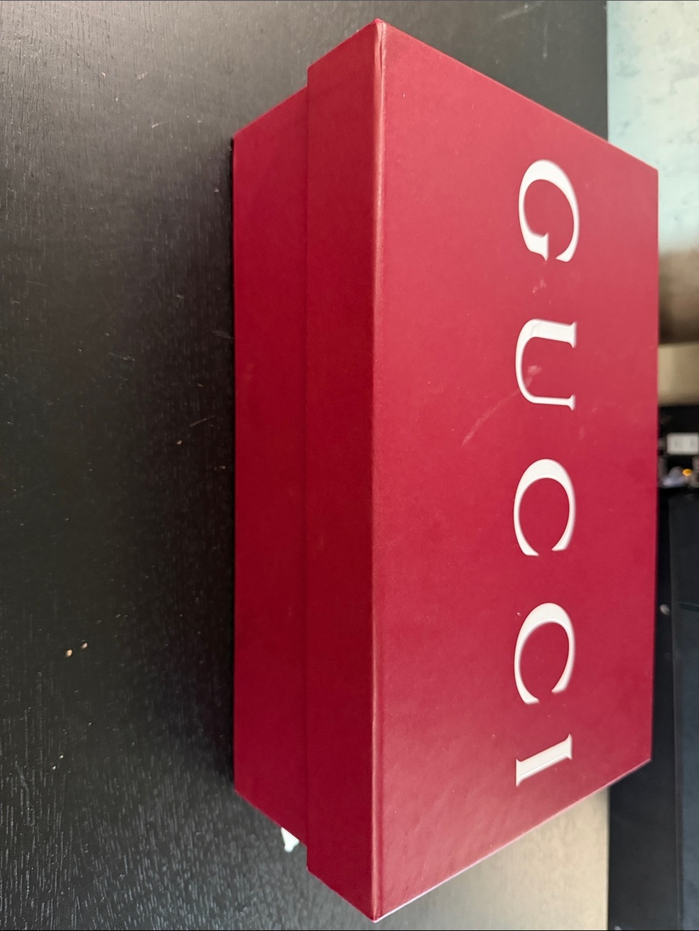 Gucci Red Men's Accessories Box with White Logo